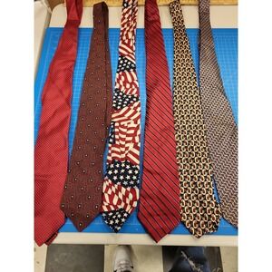 Murano Beans Geoffrey Beene Mens Ties Lot 6 Neckties‎ Patterns Stripes USA